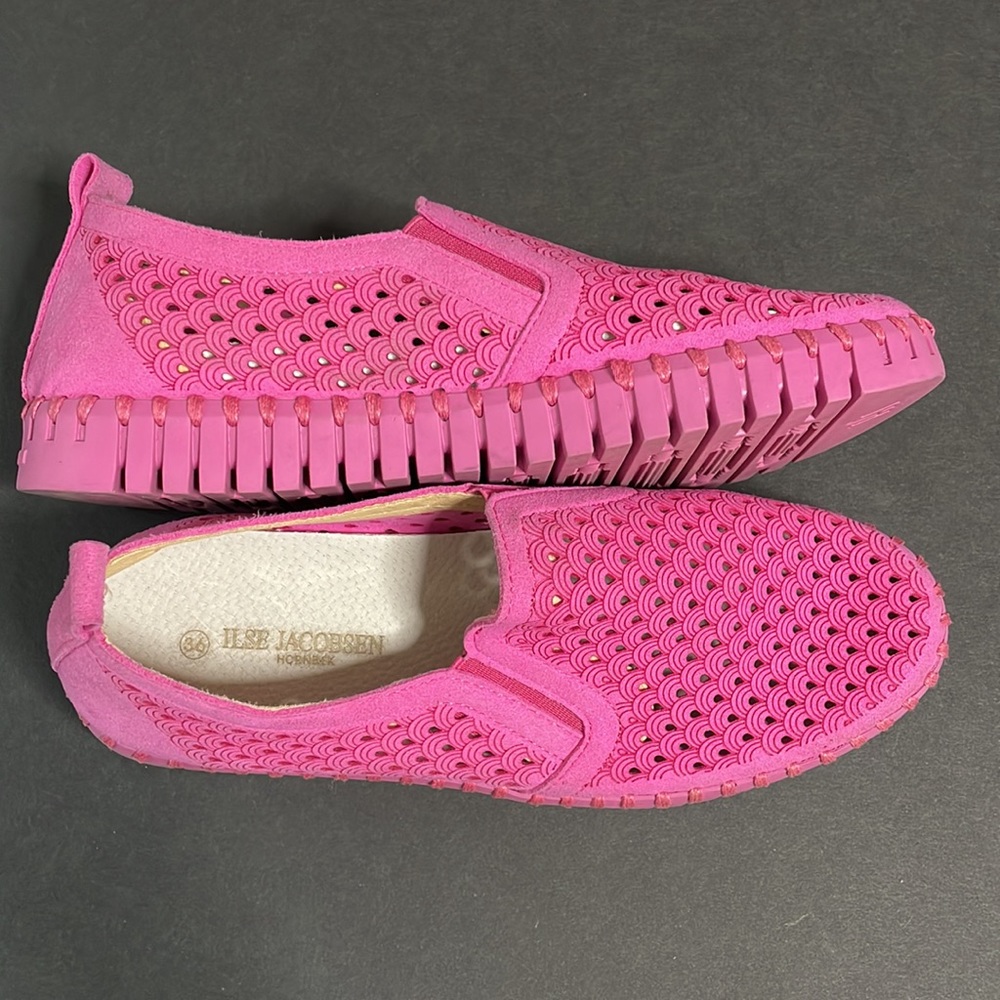 🛍️sold🛍️ILSE JACOBSEN Loafers Tulip 140 Perforated Slip-On Sneaker 5.5 Rose - Picture 10 of 10